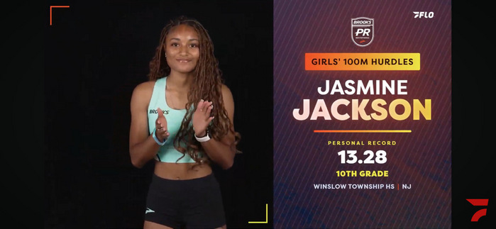 Jasmine Jackson wins Brooks Pr Invitational 100m hurdle race
